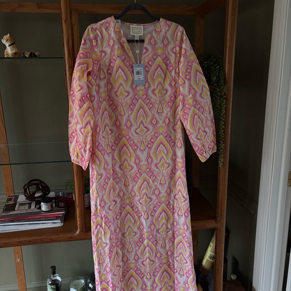 Sail to Sable Pink and Yellow Maxi Dress